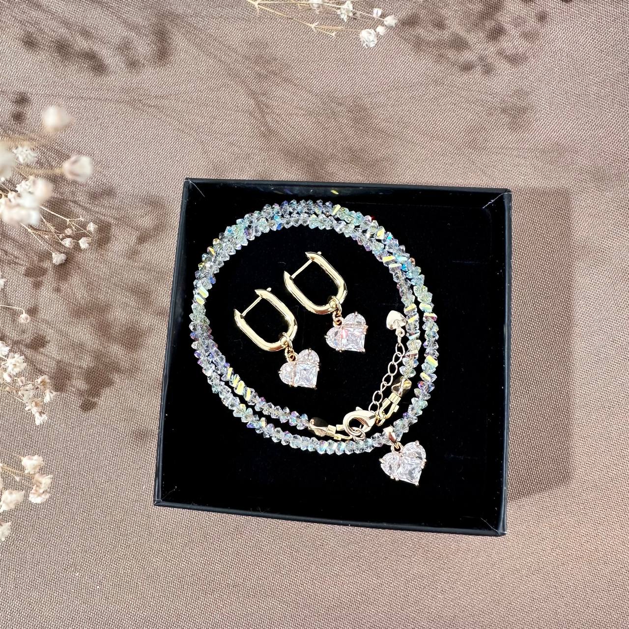 Set corazones claros