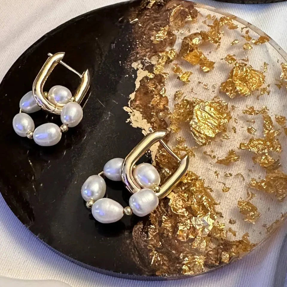 Aretes transformables perlas