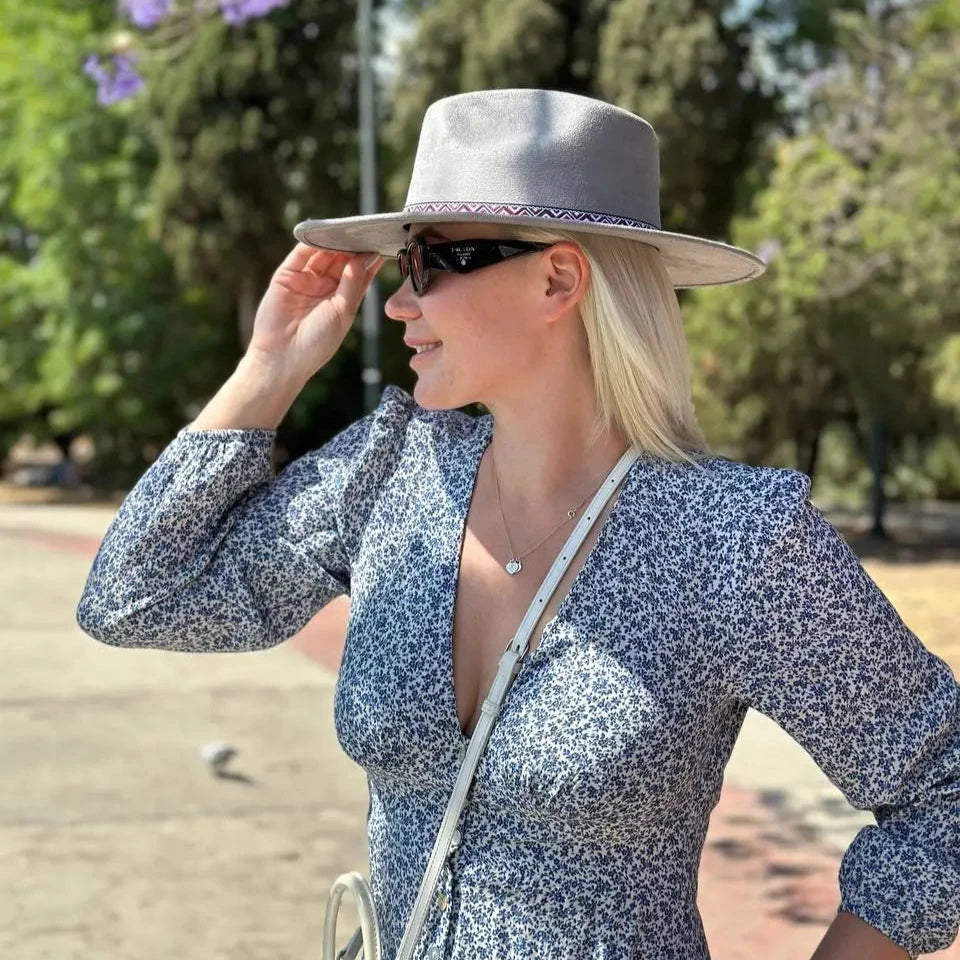 Sombrero Fedora Gris