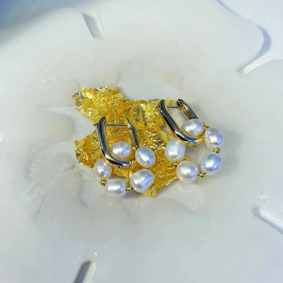 Aretes transformables perlas