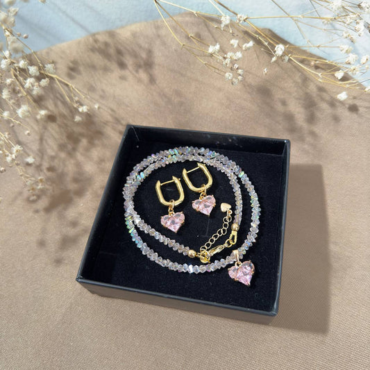 Set corazones rosas